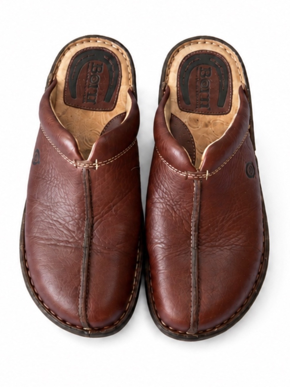 Born slip-on brown leather clogs size 7/38